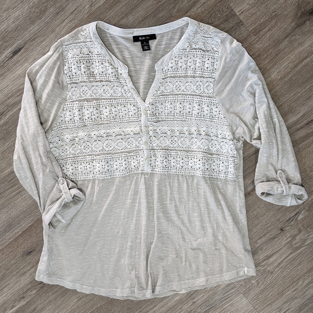 Style & Co Tan Ladies Tunic XL